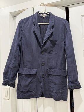 Alex Mill Non Suit Linen Blazer Navy Blue Size S